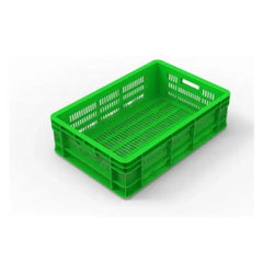 THS Plastic Ventilated Crate L 600 x W 400 x H 280 mm, Green