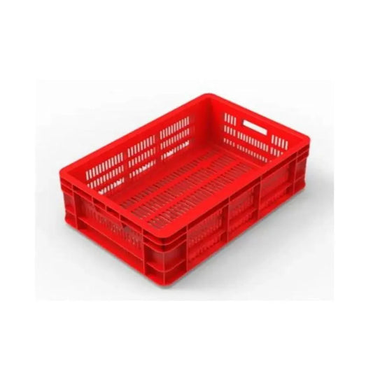 THS Plastic Ventilated Crate L 600 x W 400 x H 280 mm, Red