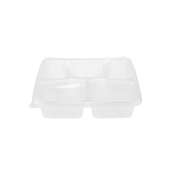 hotpack clear microwave 5 compartment container with lids 150 pcs