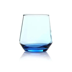 كوب ماء زجاجي من باساباتشي أليجرا 41536، 42.5 مل، أزرق - مجموعة 4 قطع