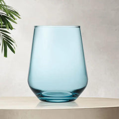 Pasabahce Allegra 41536 Water Tumbler Glass 42.5cl, Blue - 4/Case
