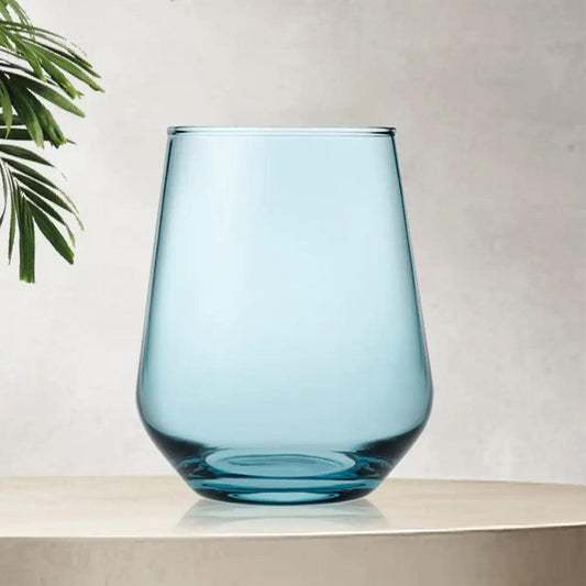 Pasabahce Allegra 41536 Water Tumbler Glass 42.5cl, Blue - 4/Case - HorecaStore