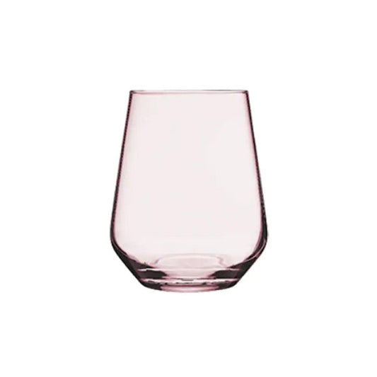 Pasabahce Allegra 41536 Water Tumbler Glass 42.5cl, Pink - 4/Case - HorecaStore