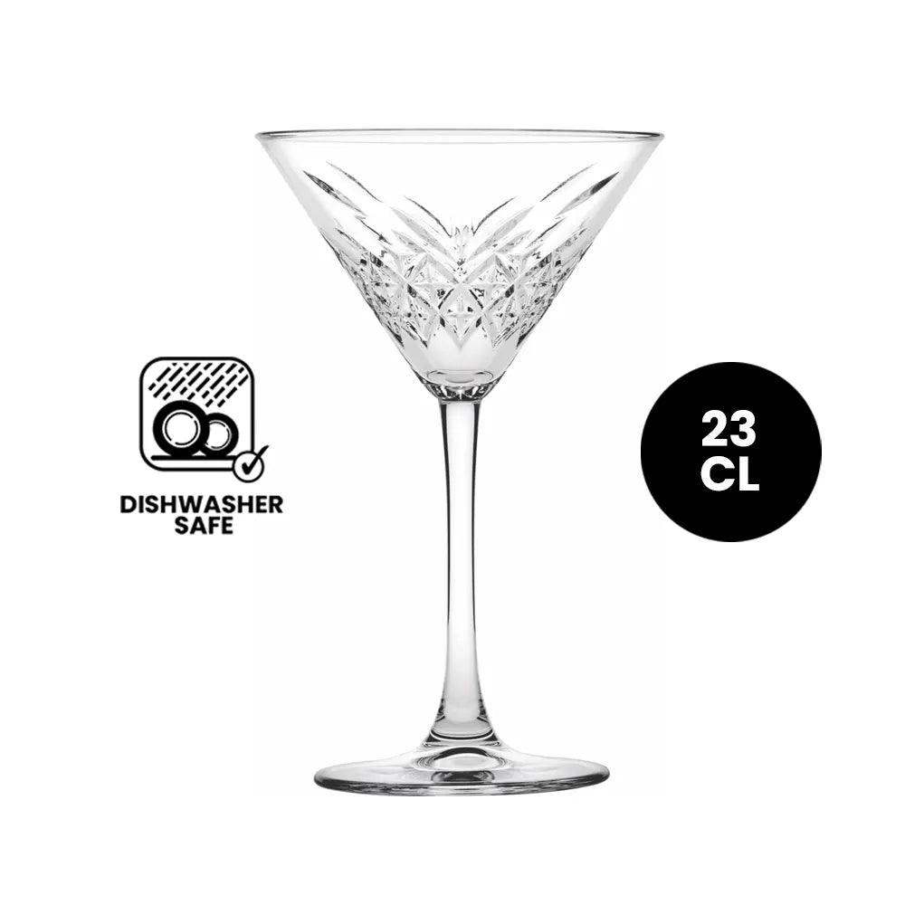 Pasabahce Timeless 440176 Martini Stemware Glass 23cl - 4/Case - HorecaStore