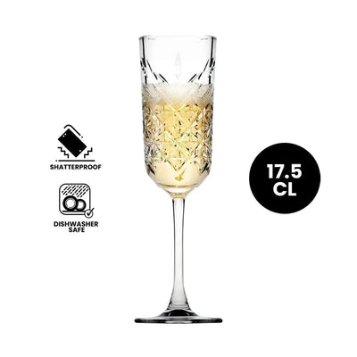 Pasabahce Timeless 440356 Champagne Flute 17.5cl - 4/Case - HorecaStore
