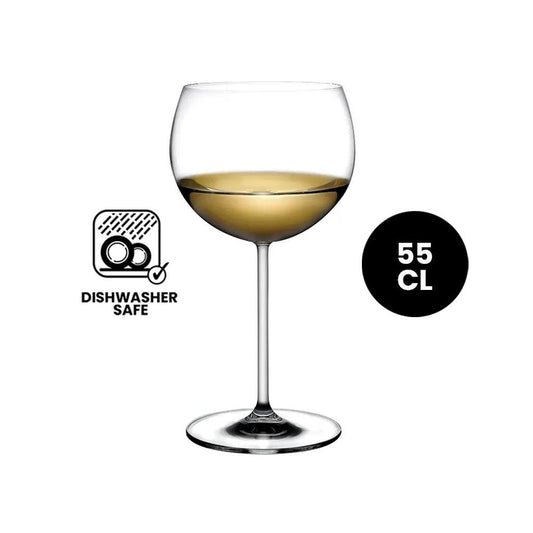 Pasbahce 66124 Nude Bourgogne Crystal Wine Stemware Glass 55cl, 4/Case - HorecaStore