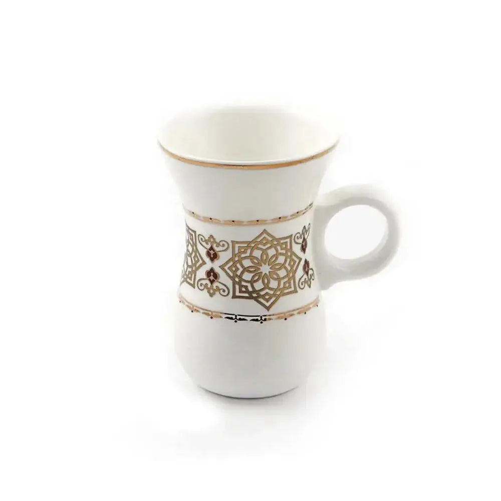 Porceletta Ivory Porcelain Belly Tea Cup Set, 100 ml