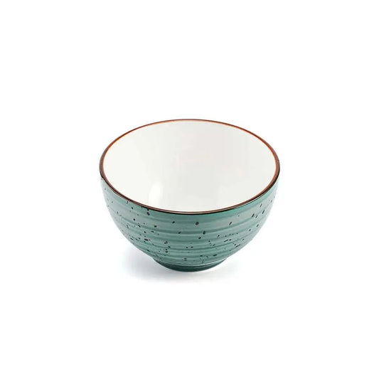 Porceletta Porcelain Bowl Green Color Glazed, 10.8 cm