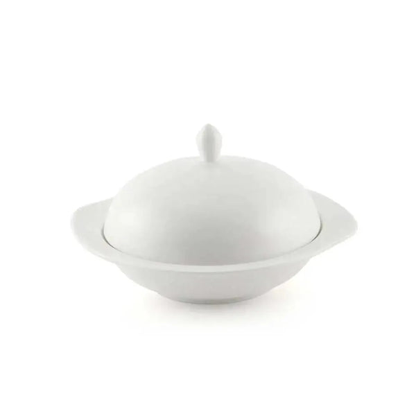 Porceletta Porcelain Bowl with Cover Ivory, 16.4 cm