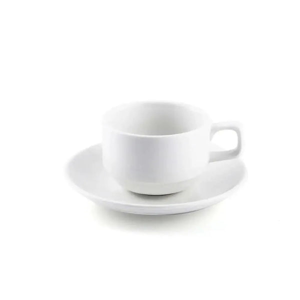 Porceletta Porcelain Coffee and Tea Cup & Saucer Ivory, 200 ml