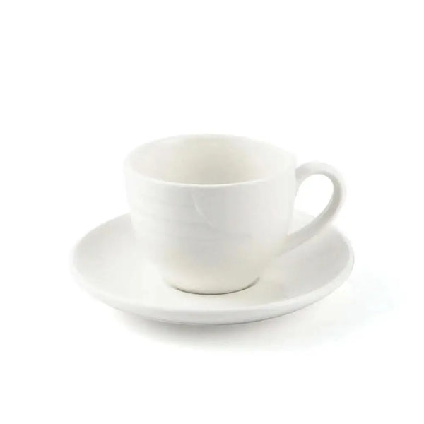 Porceletta Porcelain Coffee Cup & Saucer Castillo Design Ivory, 90 ml