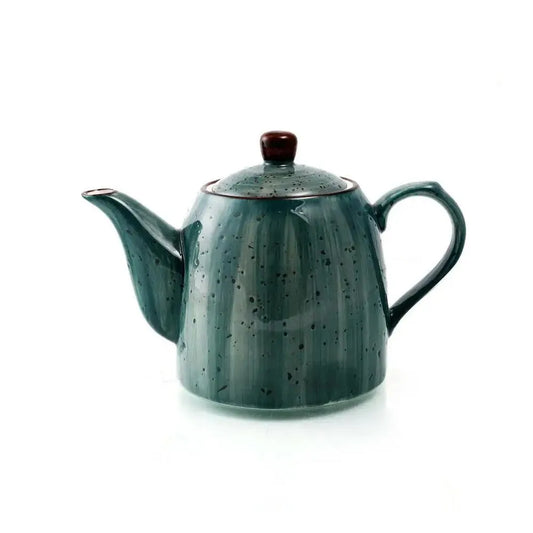 Porceletta Porcelain Coffee Pot Green Color Glazed, 700 ml