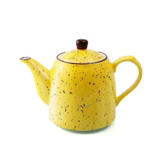 Porceletta Porcelain Coffee Pot Yellow Color Glazed, 350 ml