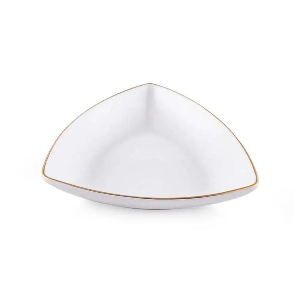 Porceletta Porcelain Dish with Gold Rim Ivory, 10.5 cm