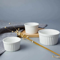 Porceletta Porcelain Lined Ramekin Ivory, 3 cm