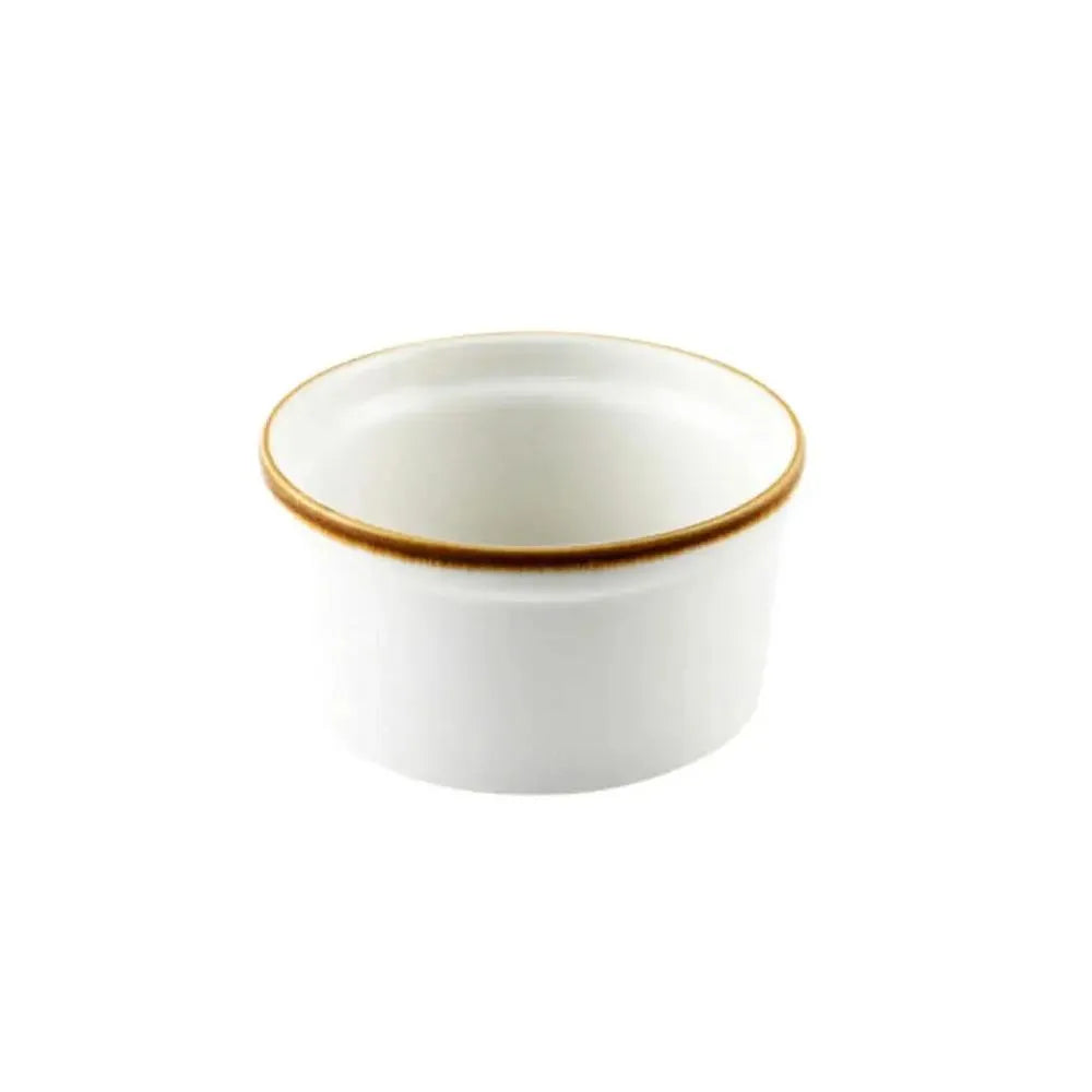 Porceletta Porcelain Lined Ramekin Ivory Mocha, 6.8 cm