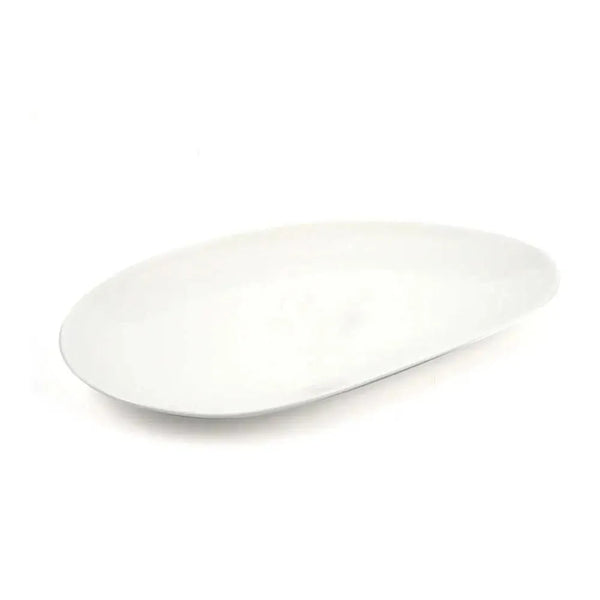 Porceletta Porcelain Medium Oval Platter Ivory, 30.5 x 16 cm