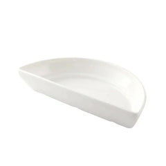 Porceletta Porcelain Moon Plate Ivory, 20.5 x 10 x 3.5 cm