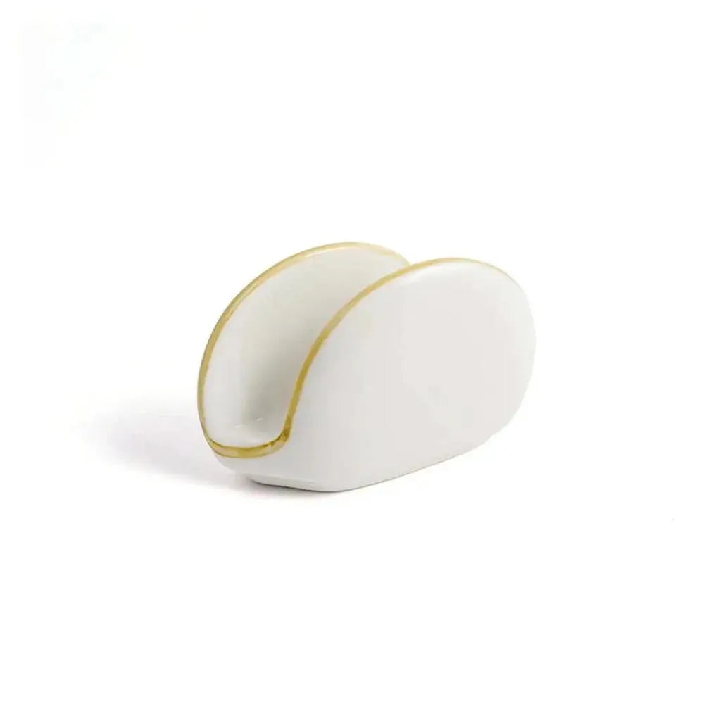 Porceletta Porcelain Napkin Holder Ivory Mocha, 12 cm