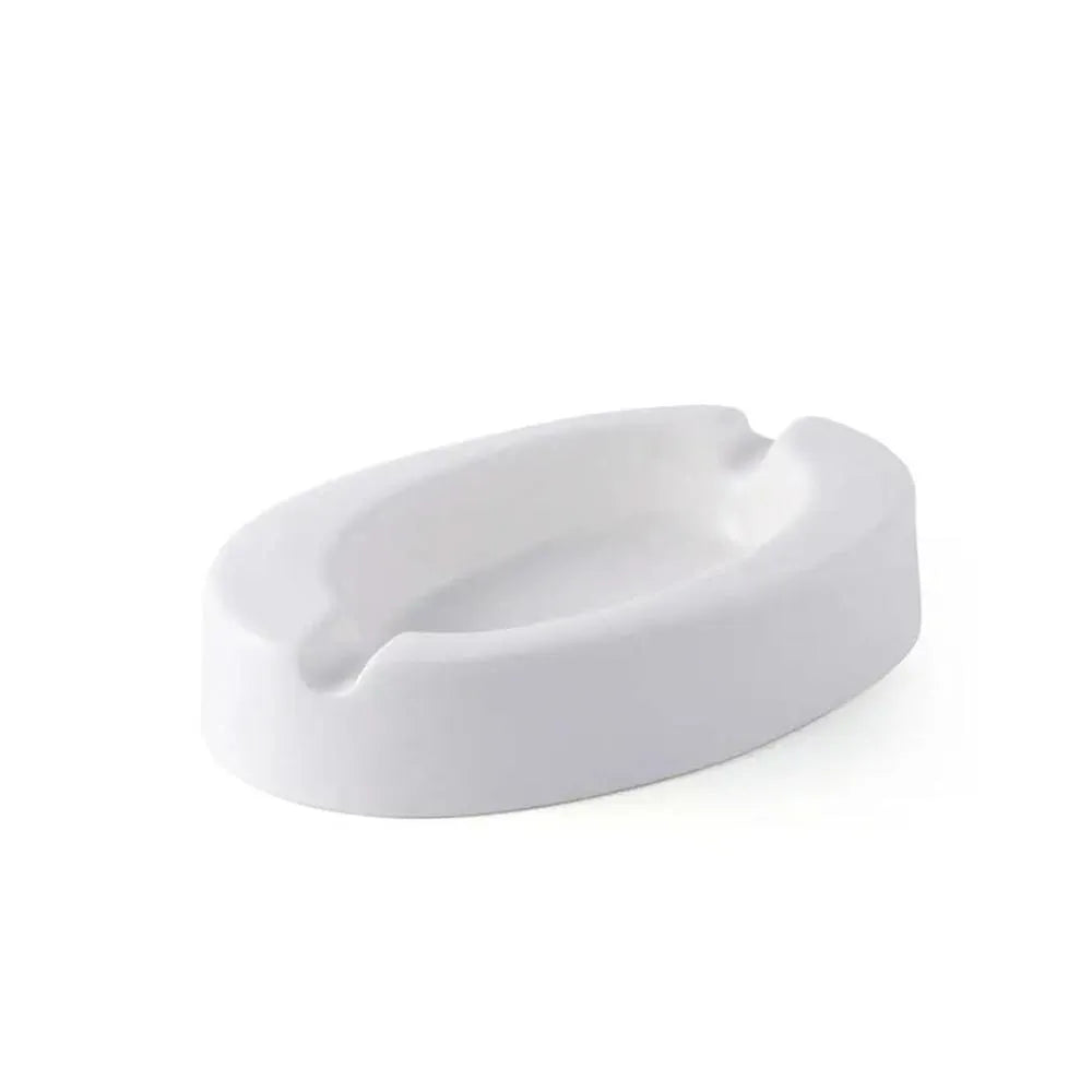 Porceletta Porcelain Oval Ashtray Ivory, 12.8 cm