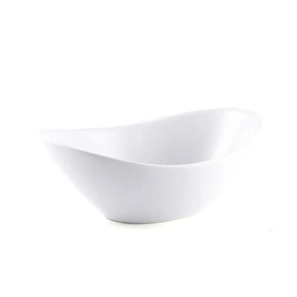 Porceletta Porcelain Oval Bowl Ivory, 15 cm