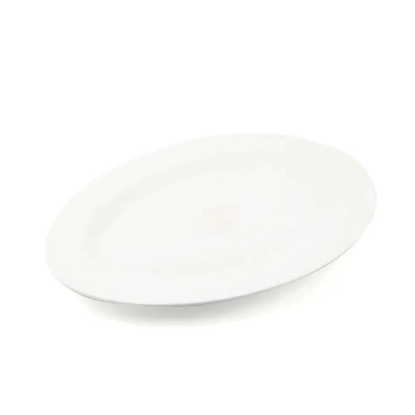 Porceletta Porcelain Oval Serving Plate Ivory, 20 cm