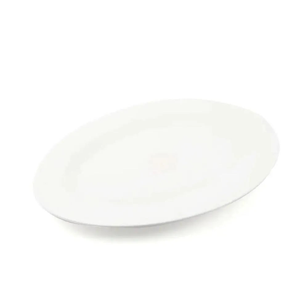 Porceletta Porcelain Oval Serving Plate Ivory, 29.5 cm