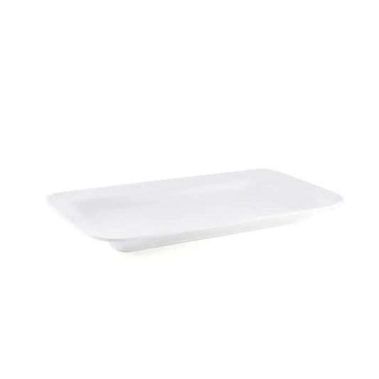 Porceletta Porcelain Rectangular Buffet Plate Ivory, 41 cm