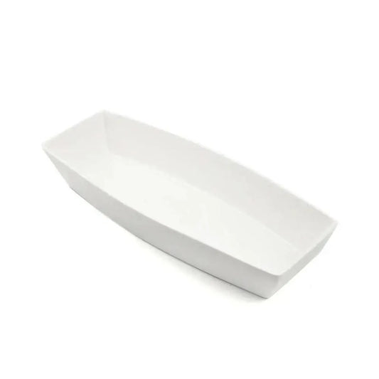 Porceletta Porcelain Rectangular Deep Bowl Meena Design Ivory, 25 cm