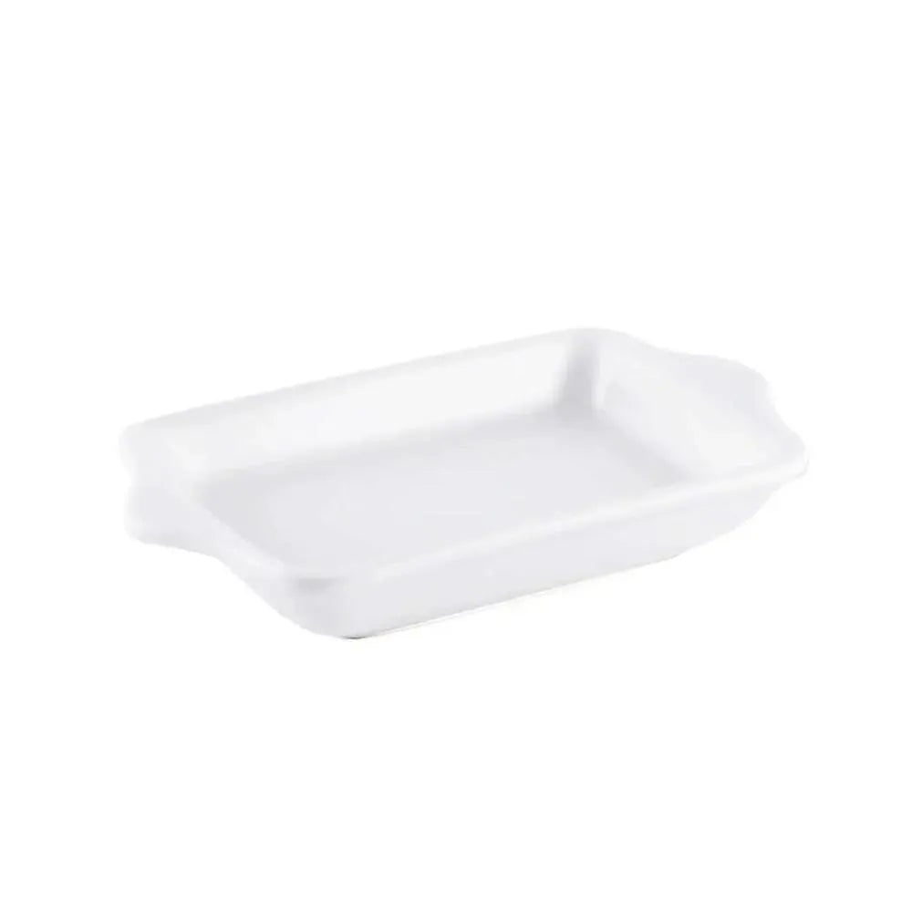 Porceletta Porcelain Rectangular Dish Ivory, 16 cm