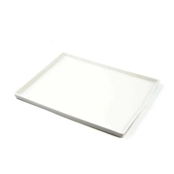 Porceletta Porcelain Rectangular Plate Ivory, 17.2 cm