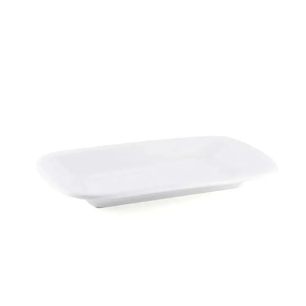 Porceletta Porcelain Rectangular Plate Ivory, 25 cm