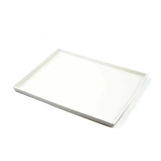 Porceletta Porcelain Rectangular Plate Ivory, 31.5 cm