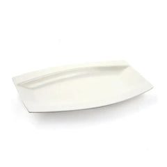 Porceletta Porcelain Rectangular Soup Plate Meena Design Ivory, 28.5 cm