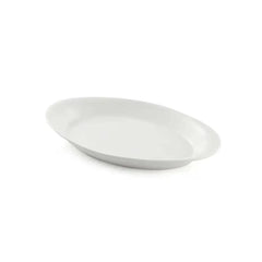 Porceletta Porcelain Rim Oval Platter Ivory, 26.5 x 14.5 cm