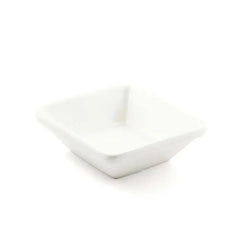 Porceletta Porcelain Rimmed Square Bowl Ivory, 11.3 cm