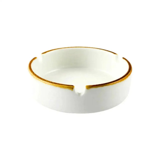 Porceletta Porcelain Round Ashtray Ivory Mocha, 10 cm