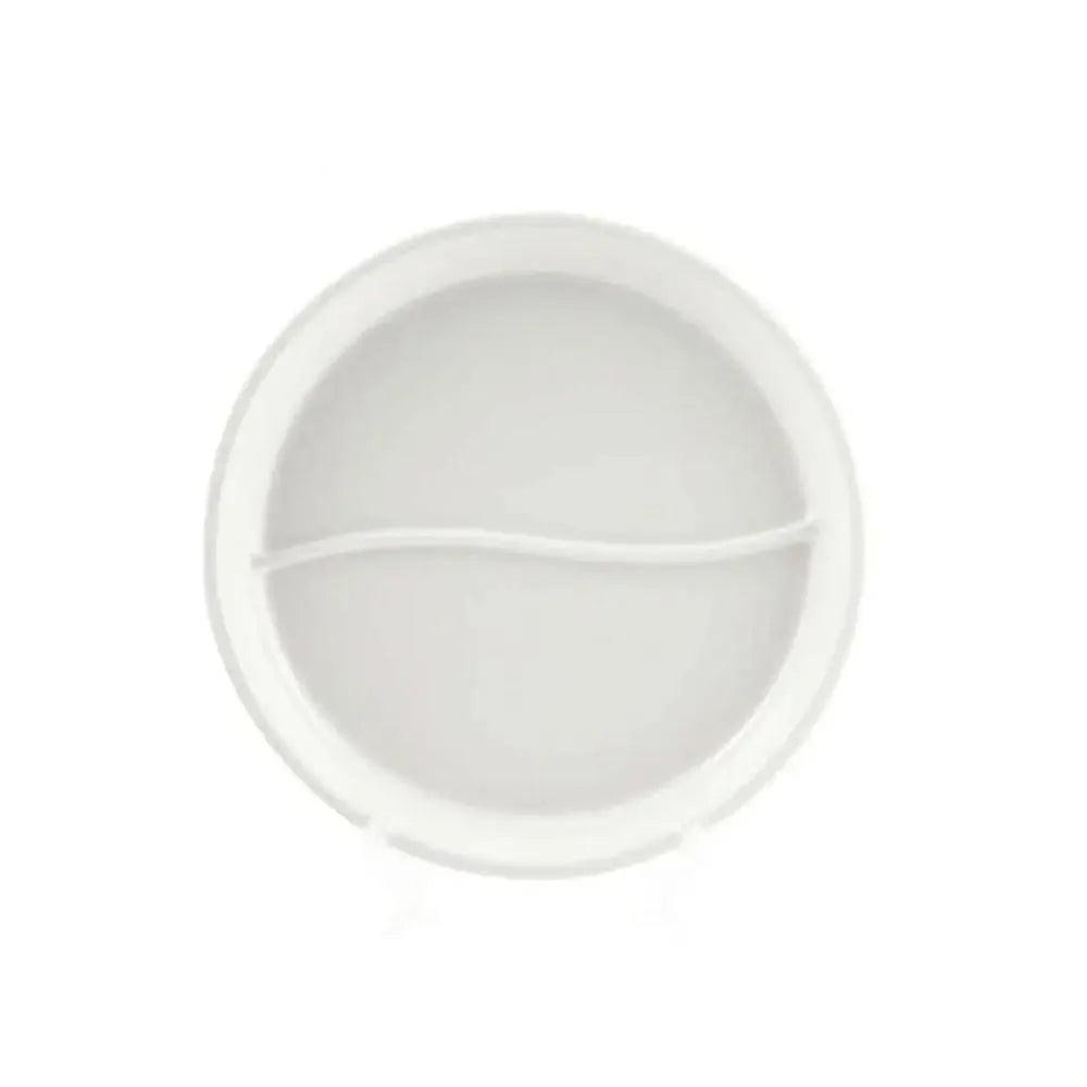 Porceletta Porcelain Round Divider Plate Ivory, 23 cm