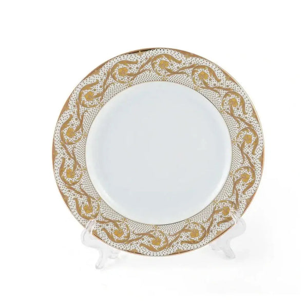 Porceletta Porcelain Salad VIP Plate Set Ivory, 21.5 cm, 6 Pieces