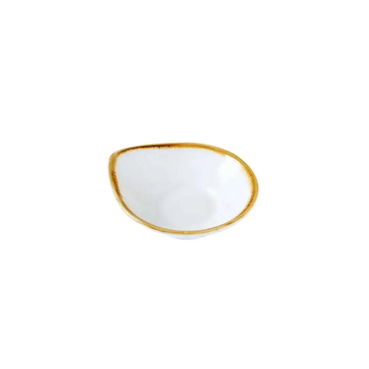 Porceletta Porcelain Sauce Dish Ivory Mocha, 12 Cm