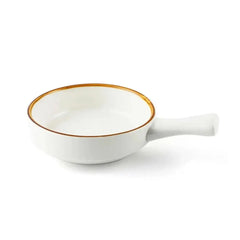 Porceletta Porcelain Serving Pan Ivory Mocha, 22 cm