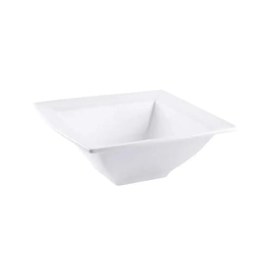 Porceletta Porcelain Square Bowl Double Rim Ivory, 14 cm