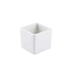 Porceletta Porcelain Square Bowl Ivory, 5.4 cm