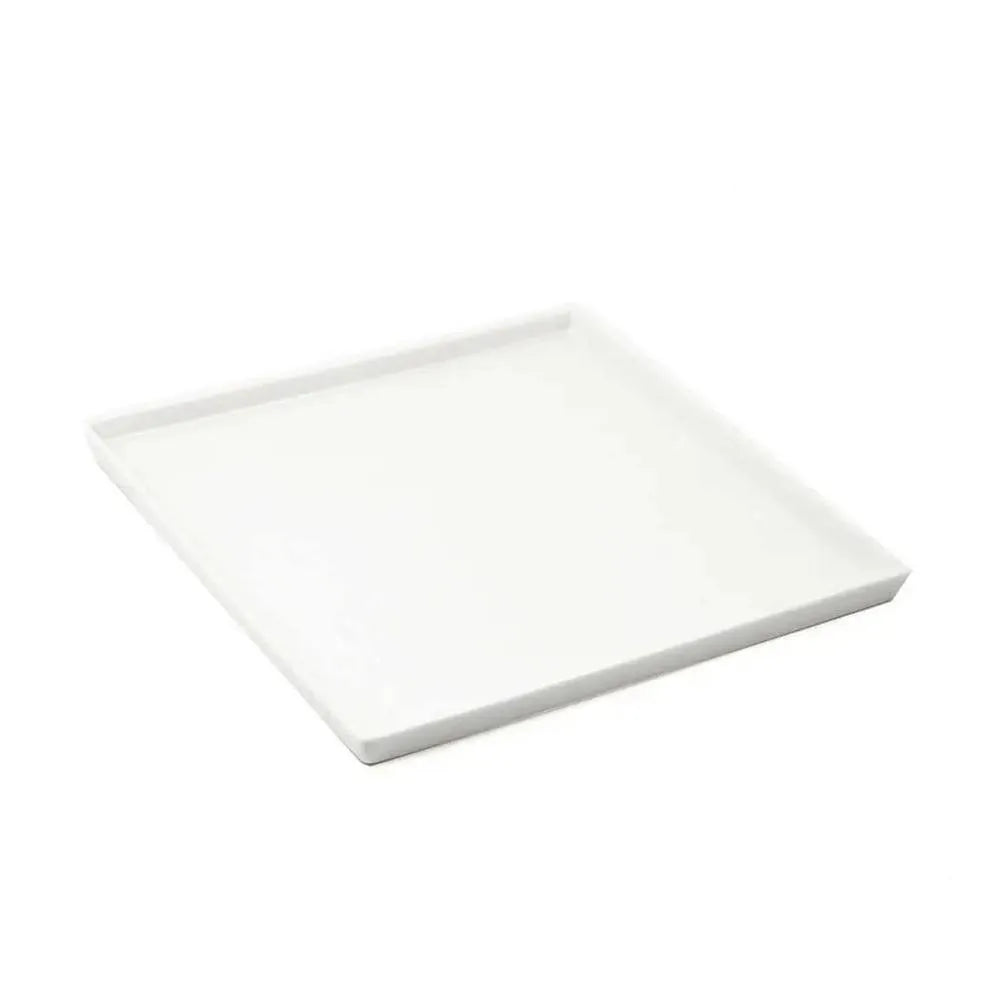 Porceletta Porcelain Square Plate Ivory, 16.7 cm