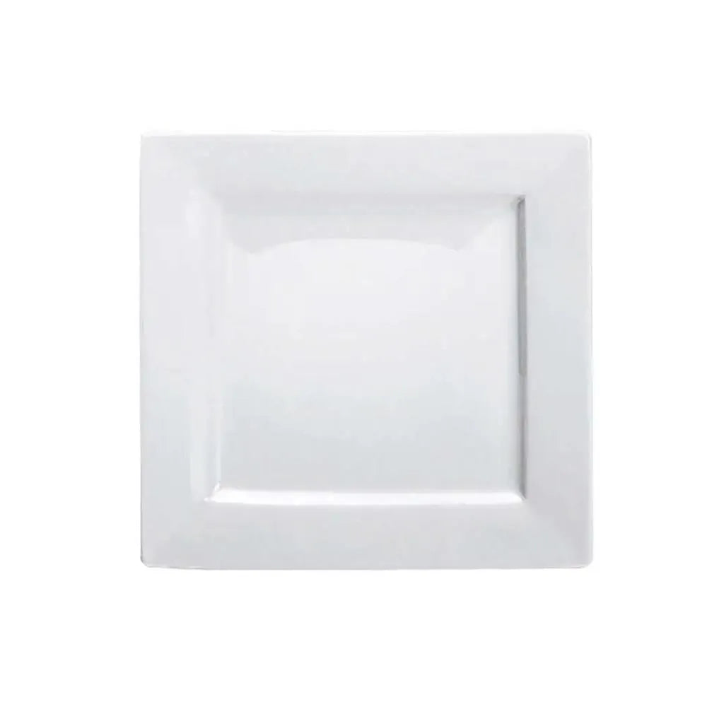 Porceletta Porcelain Square Plate Ivory, 21 cm