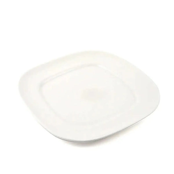 Porceletta Porcelain Square Round Plate Ivory, 30 cm