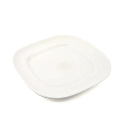 Porceletta Porcelain Square Round Plate Ivory, 30 cm