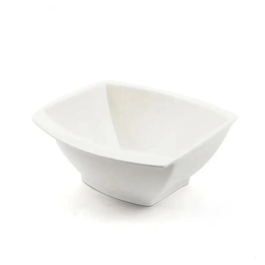 Porceletta Porcelain Square Soup Bowl Meena Design Ivory, 15 cm