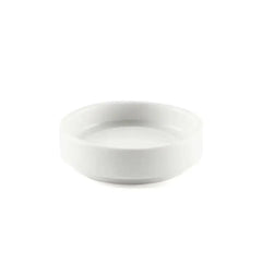 Porceletta Porcelain Straight Round Dish Ivory, 5 cm