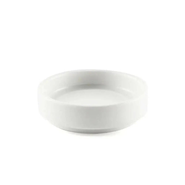 Porceletta Porcelain Straight Round Dish Ivory, 7.3 cm